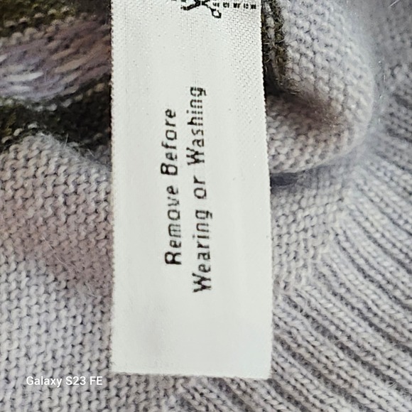 J. Crew Geometric Fair Isle Sweater Acrylic Wool Mohair Blend Women's Large - Picture 8 of 13